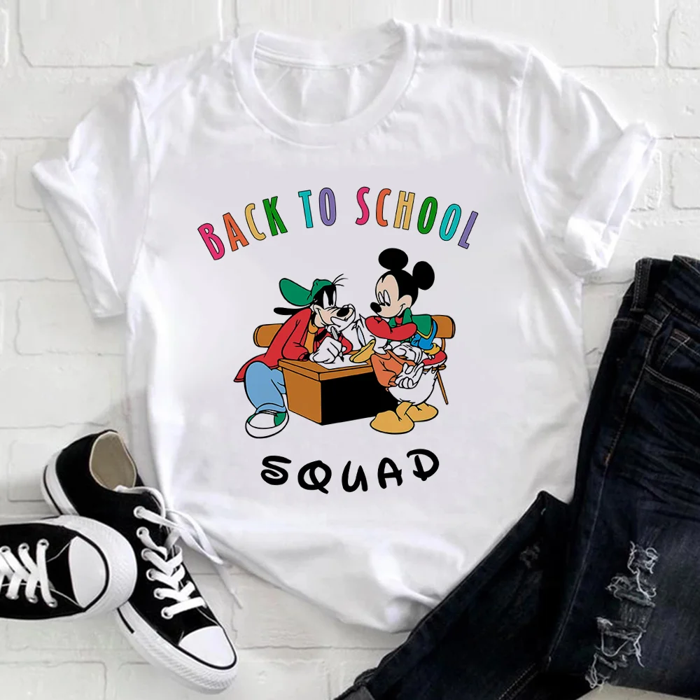 Disney Mickey Squad Student T-shirts Femme Back To School Fashion Teacher Clothes Europe and America Women Tops Free Shipping
Disney Mickey Squad Student T-shirts Femme Back To School Fashion Teacher Clothes Europe and America Women Tops Free Shipping