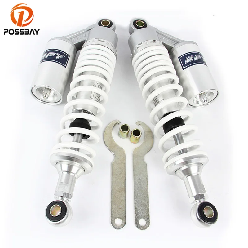 POSSBAY 1 Pair 320mm Round Hole Motorcycle Air Shock Absorber Scooter Rear Suspension for Honda Kawasaki Moto Accessories
POSSBAY 1 Pair 320mm Round Hole Motorcycle Air Shock Absorber Scooter Rear Suspension for Honda Kawasaki Moto Accessories