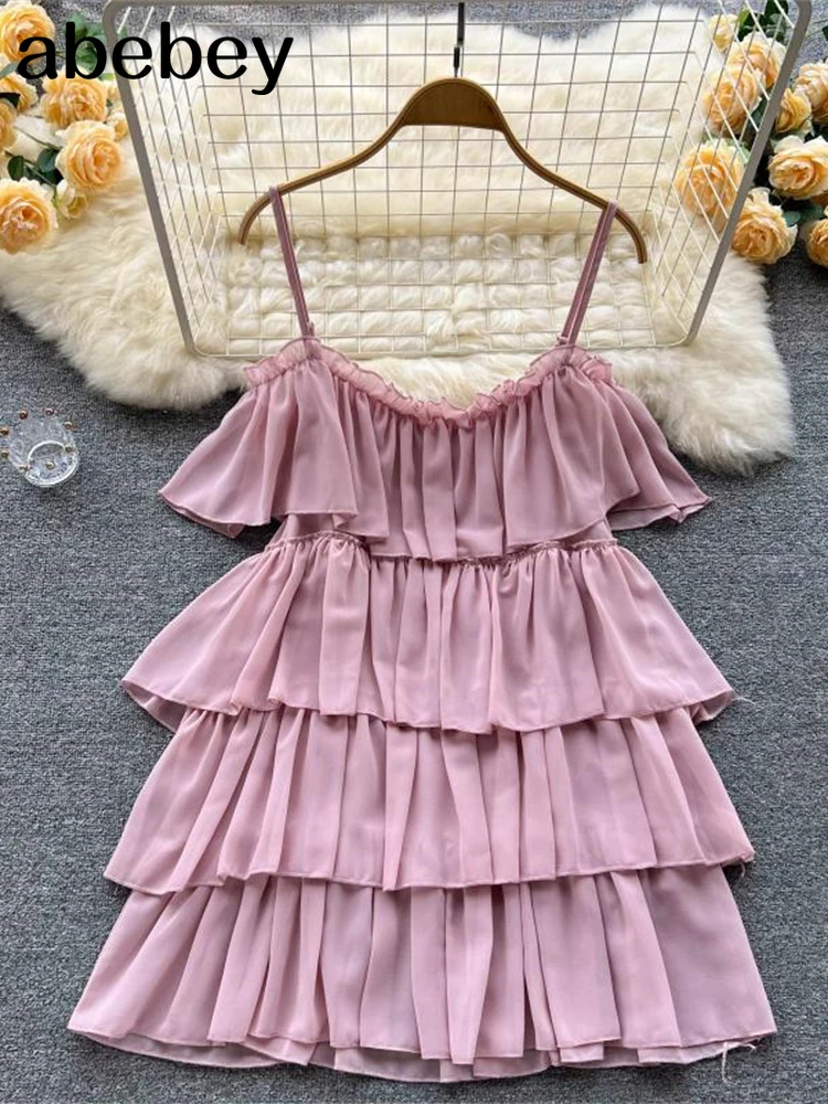 Sexy Spaghetti Strap Woman Dress Summer Solid Ruffles Off Shoulder Sundress Elegant Chiffon A-Line Beach Boho Dresses Vestidos
Sexy Spaghetti Strap Woman Dress Summer Solid Ruffles Off Shoulder Sundress Elegant Chiffon A-Line Beach Boho Dresses Vestidos