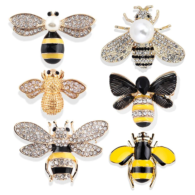 Delicate Women Rhinestone Brooches Insect Little Bee Crystal Enamel Pins Brand Design Wedding Jewelry Accessories Gift For Girls
Delicate Women Rhinestone Brooches Insect Little Bee Crystal Enamel Pins Brand Design Wedding Jewelry Accessories Gift For Girls