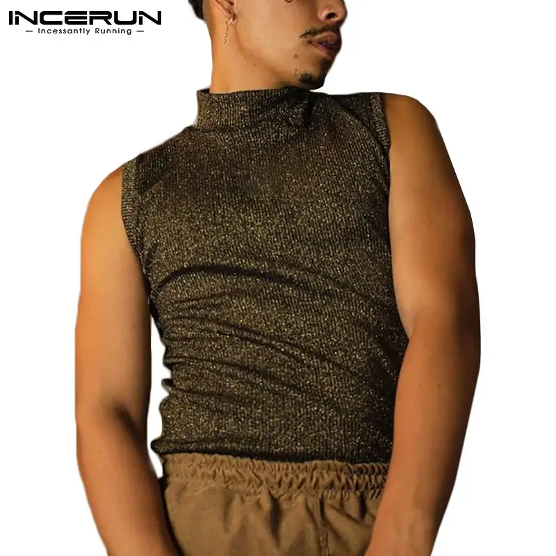 INCERUN Men Tank Tops Turtleneck 2022 Sleeveless Sexy Solid Color Streetwear Vests Men Shiny Fashion Casual Men Clothing S-5XL
INCERUN Men Tank Tops Turtleneck 2022 Sleeveless Sexy Solid Color Streetwear Vests Men Shiny Fashion Casual Men Clothing S-5XL