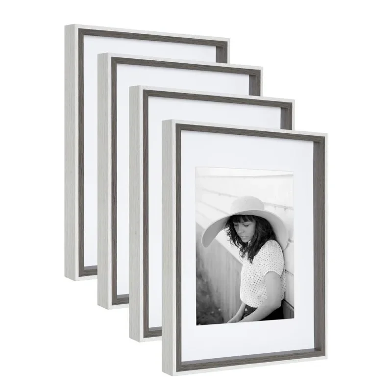 Transitional Frame Set, Set of 4, 11" x 14", White And Gray, Casual Frames For Any Room In The Home Home Office Storage Picture
Transitional Frame Set, Set of 4, 11" x 14", White And Gray, Casual Frames For Any Room In The Home Home Office Storage Picture
