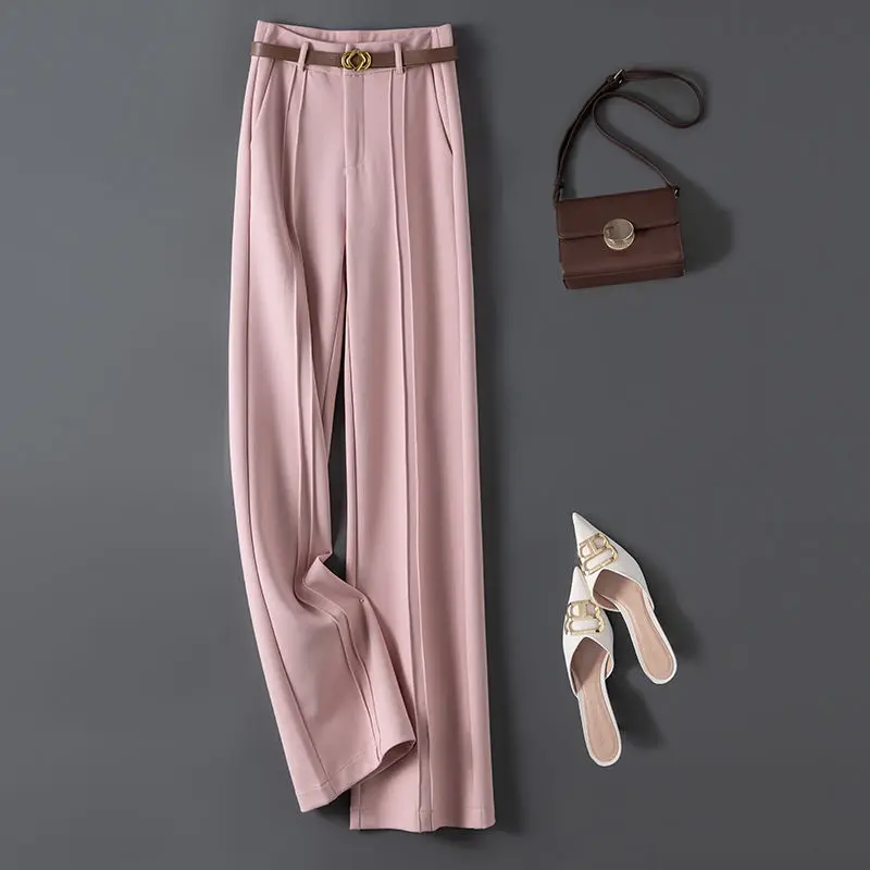 2023 Spring Suit Pants Female Solid Wide Leg Pants Women Full Length Pants Ladies High Quality Simple Casual Straight Pants A106
2023 Spring Suit Pants Female Solid Wide Leg Pants Women Full Length Pants Ladies High Quality Simple Casual Straight Pants A106