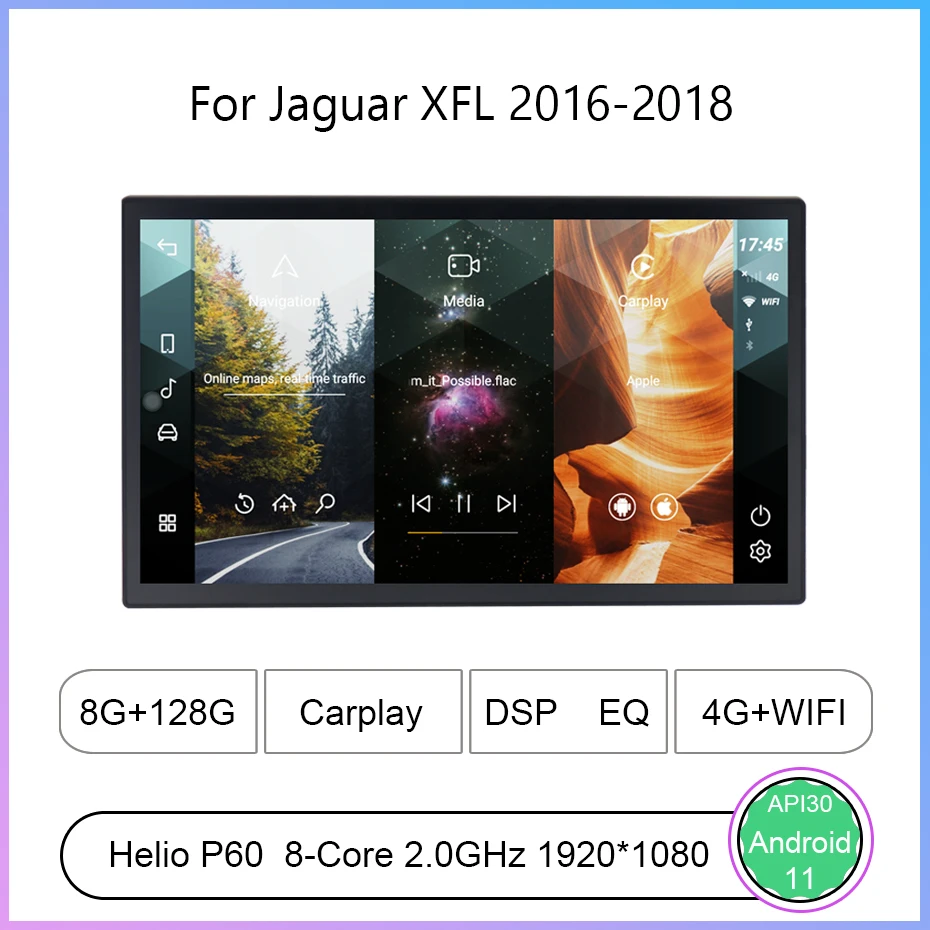 Для Jaguar XFL 2016-2018 1920*1080 Разрешение Helio P60 Восьмиядерный 8 + 128 ГБ автомобильная навигация CarPlay Автомагнитола мультимедийный видео
Для Jaguar XFL 2016-2018 1920*1080 Разрешение Helio P60 Восьмиядерный 8 + 128 ГБ автомобильная навигация CarPlay Автомагнитола мультимедийный видео
