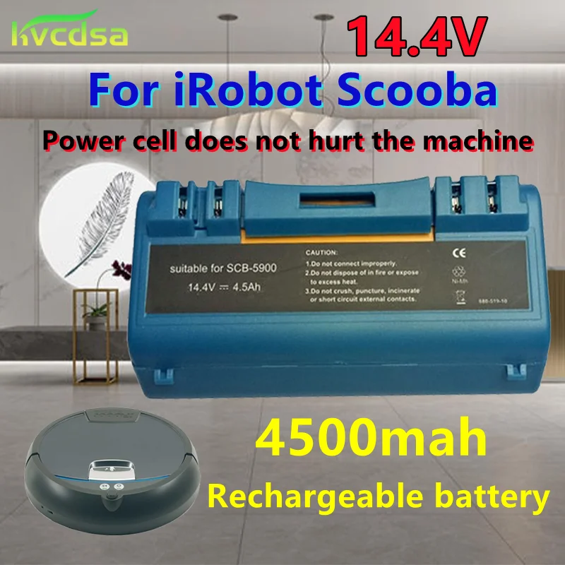 NEW Vacuum Cleaner Battery 14.4V 4500mAh Ni-MH Rechargeable Battery for iRobot Scooba 340 34001 350 380 385 390 5800 5900 6000
NEW Vacuum Cleaner Battery 14.4V 4500mAh Ni-MH Rechargeable Battery for iRobot Scooba 340 34001 350 380 385 390 5800 5900 6000