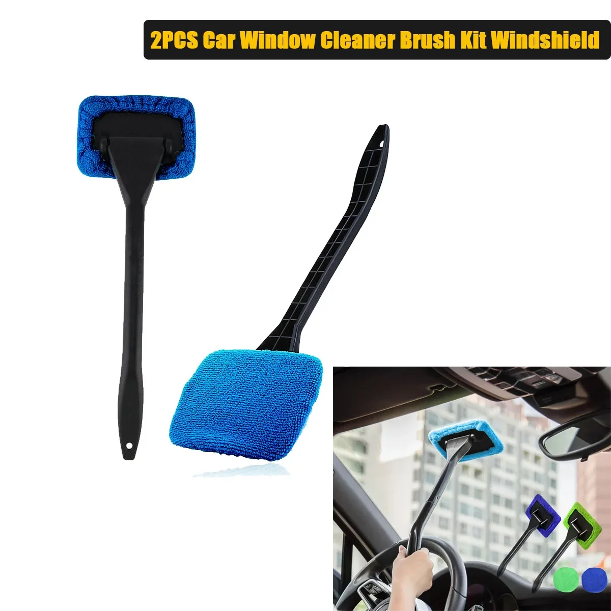 2pcs Car Window Cleaner Brush Kit Windshield Cleaning Wash Tool Inside Interior Auto Glass Wiper With Long Handle CarAccessories
2pcs Car Window Cleaner Brush Kit Windshield Cleaning Wash Tool Inside Interior Auto Glass Wiper With Long Handle CarAccessories