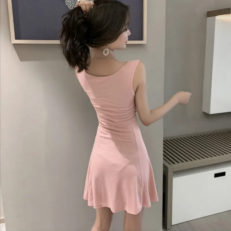 Sleeveless Dress Women Solid V-neck Ruched Slim Skinny A-line Sexy Ladies Stylish Casual New Arrival Womens Daily Trendy Ulzzang
Sleeveless Dress Women Solid V-neck Ruched Slim Skinny A-line Sexy Ladies Stylish Casual New Arrival Womens Daily Trendy Ulzzang