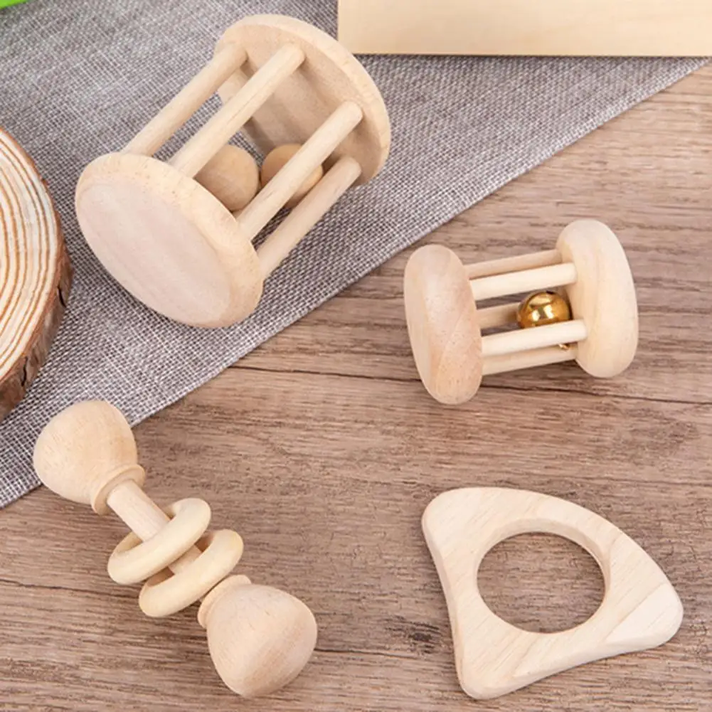 4Pcs/Set Durable Rattle Shape Parent-child Interactive Toys Baby Chewing Toys Wood Listening Exercise
4Pcs/Set Durable Rattle Shape Parent-child Interactive Toys Baby Chewing Toys Wood Listening Exercise