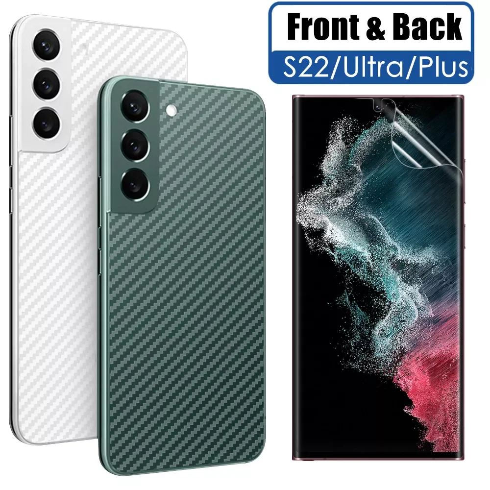 4IN1 Front & Back Screen Protector For Samsung S22 Ultra Plus Carbon Fiber Sticker Film S22+ S 22Ultra Full Cover on Galaxy
4IN1 Front & Back Screen Protector For Samsung S22 Ultra Plus Carbon Fiber Sticker Film S22+ S 22Ultra Full Cover on Galaxy