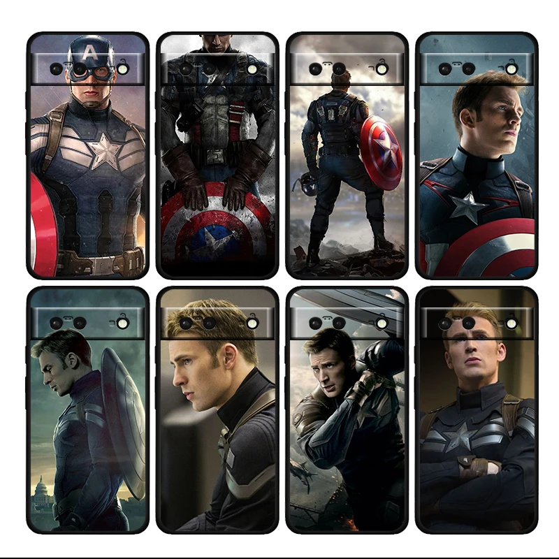 Marvel Captain America Shockproof Cover for Google Pixel 7 6 Pro 6a 5 5a 4 4a XL 5G Black Phone Case Shell Soft Coque Capa Cover
Marvel Captain America Shockproof Cover for Google Pixel 7 6 Pro 6a 5 5a 4 4a XL 5G Black Phone Case Shell Soft Coque Capa Cover