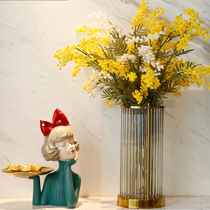 Decorative Nordic Decorative Vases Modern Glass Hydroponic Luxury Flower Bottle Stand for Flowers Maceteros Ornaments for Home
Decorative Nordic Decorative Vases Modern Glass Hydroponic Luxury Flower Bottle Stand for Flowers Maceteros Ornaments for Home