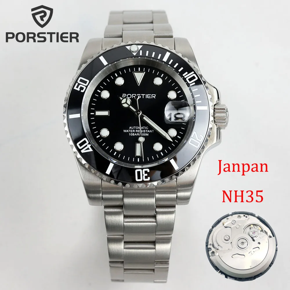 PORSTIER 40mm Luxury Watch for Men Automatic Mechanical NH35 Movement Original Designer Ceramic Sapphire Glass Sub Wristwatch
PORSTIER 40mm Luxury Watch for Men Automatic Mechanical NH35 Movement Original Designer Ceramic Sapphire Glass Sub Wristwatch