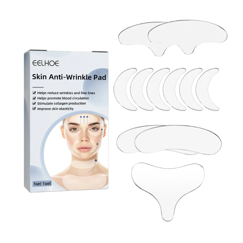 

Women Anti-Wrinkle-Eye Forehead Invisible Anti-aging-Face Pad Reusable Silicone Prevent Wrinkles Lines Patch Care