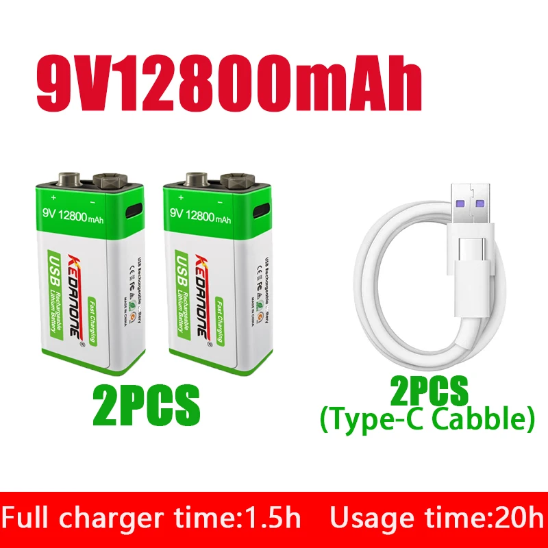 NEW 9V 12800mAh li-ion Rechargeable battery Micro USB Batteries 9 v lithium for Multimeter Microphone Toy Remote Control KTV use
NEW 9V 12800mAh li-ion Rechargeable battery Micro USB Batteries 9 v lithium for Multimeter Microphone Toy Remote Control KTV use