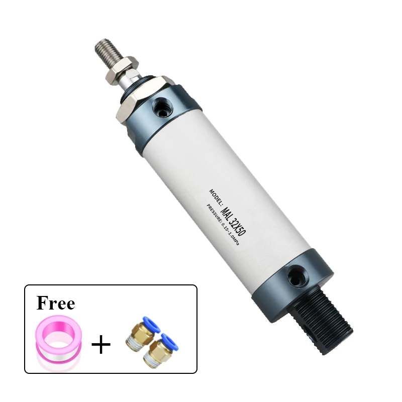MAL16 20 25 32 40mm Bore Small Double Action Part Stroke 25/50/100/200/300/400/500mm Aluminum Alloy Mini Pneumatic Air Cylinder
MAL16 20 25 32 40mm Bore Small Double Action Part Stroke 25/50/100/200/300/400/500mm Aluminum Alloy Mini Pneumatic Air Cylinder