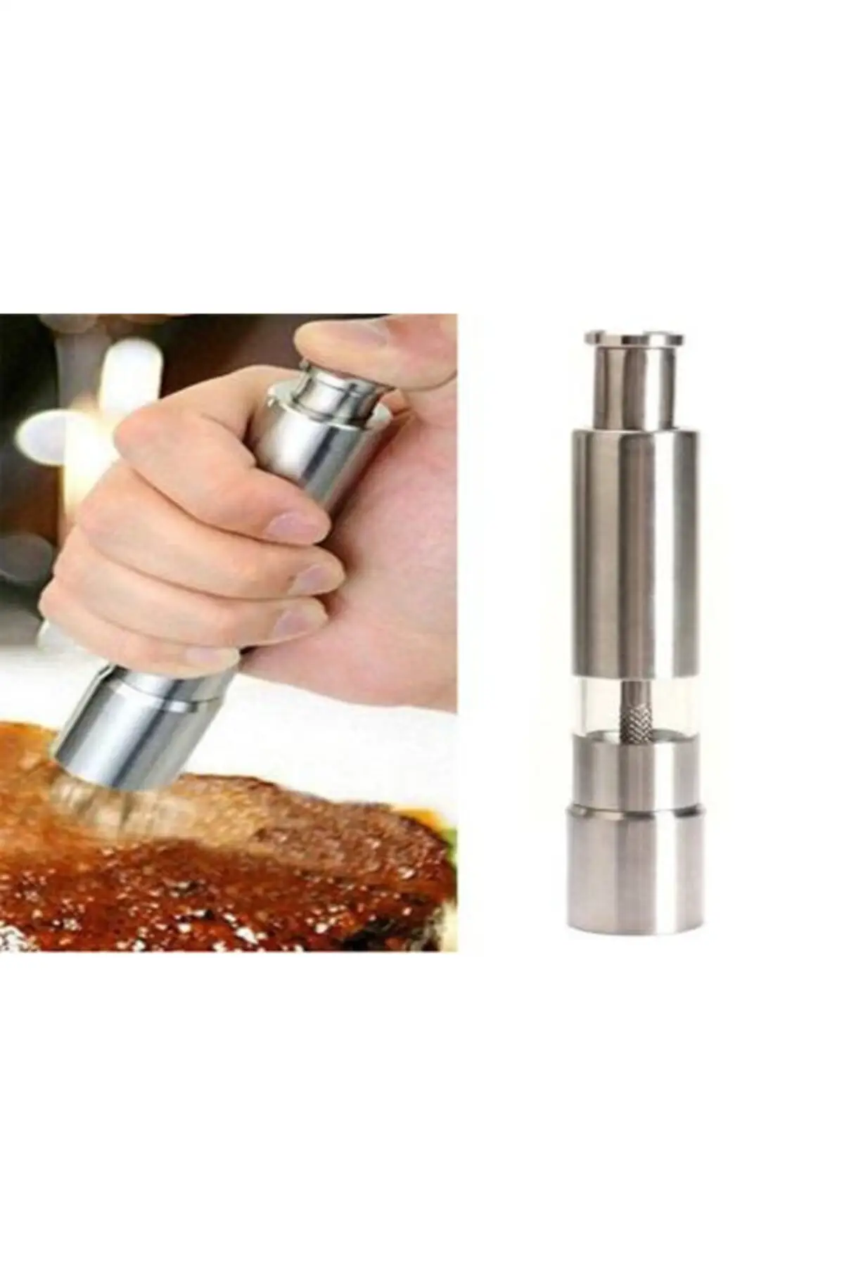 Steel Push Salt Pepper Spice Grinder Mini Grinder
Steel Push Salt Pepper Spice Grinder Mini Grinder