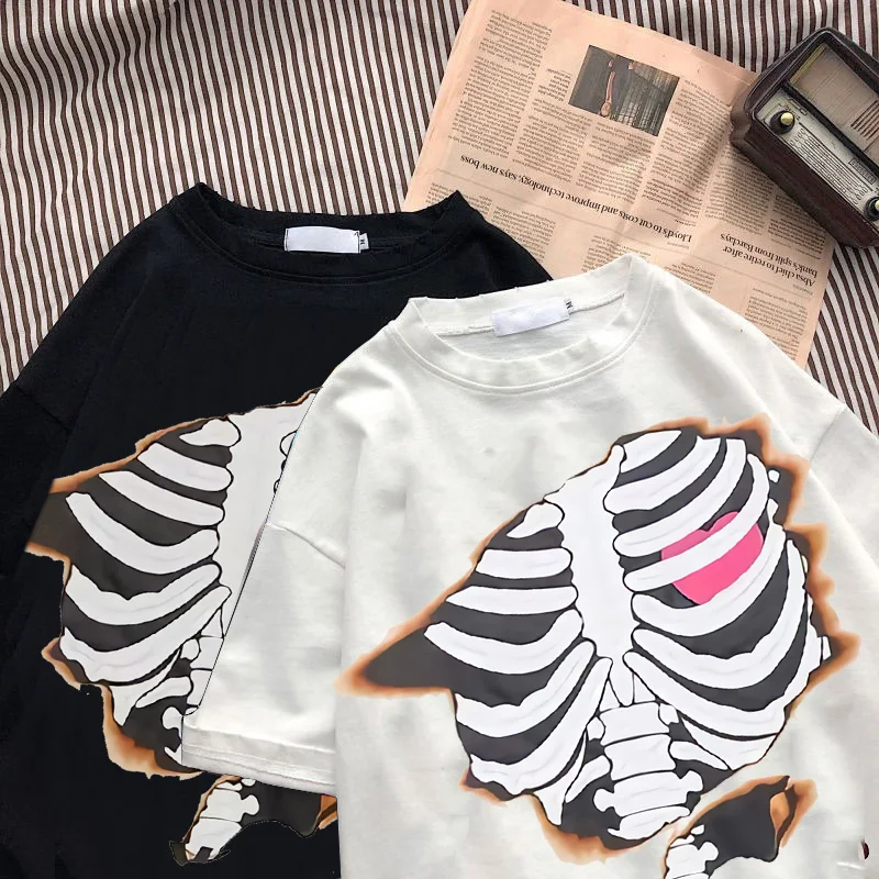 Oversized T Shirt Women Heart Skull Gothic Dark Print T-shirt Summer Short Sleeve Streetwear Top Casual Harajuku Woman Tshirts
Oversized T Shirt Women Heart Skull Gothic Dark Print T-shirt Summer Short Sleeve Streetwear Top Casual Harajuku Woman Tshirts