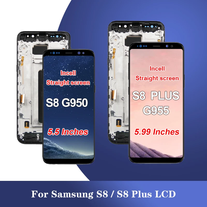 G955 Display For Samsung Galaxy S8 Plus LCD Touch Screen Digitizer For Samsung S8 LCD G950 G950F G955F Assembly With Frame
G955 Display For Samsung Galaxy S8 Plus LCD Touch Screen Digitizer For Samsung S8 LCD G950 G950F G955F Assembly With Frame