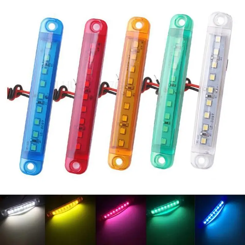 4Pcs Truck Trailer Side Marker Indicators light Car Signal Brake Rear Warning Tail clearance Light 9-LED 12V 24V Warning Lamp 
4Pcs Truck Trailer Side Marker Indicators light Car Signal Brake Rear Warning Tail clearance Light 9-LED 12V 24V Warning Lamp