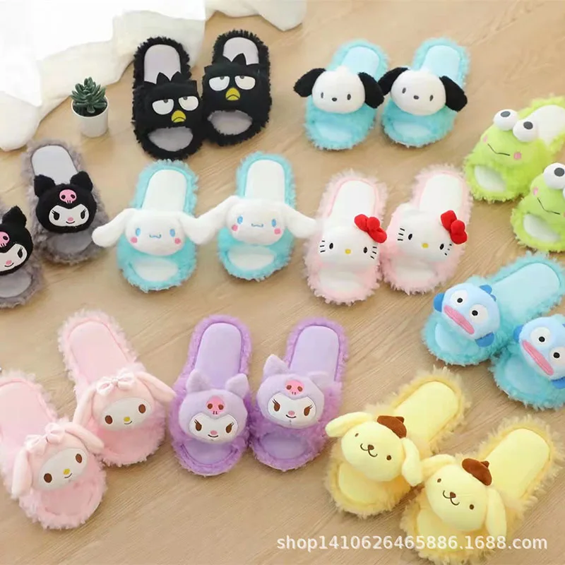 2022 Sanrios плюшевые аниме Kuromi Cinnamoroll Melody женские теплые пушистые тапочки удобные шлепанцы Kawaii домашние пушистые тапочки подарок
2022 Sanrios плюшевые аниме Kuromi Cinnamoroll Melody женские теплые пушистые тапочки удобные шлепанцы Kawaii домашние пушистые тапочки подарок