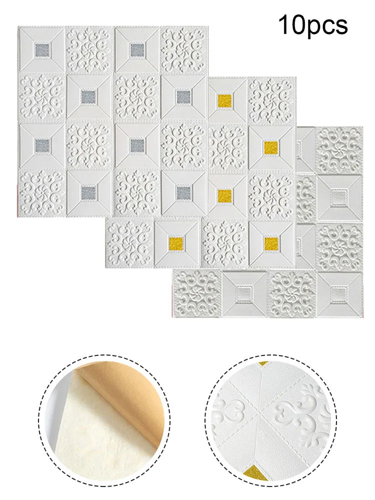 10 Pcs 3D Self-Adhesive Foam Wall Sticker Background Decor Living Room Brick Stickers Bedroom Brick Papers Home Decor
10 Pcs 3D Self-Adhesive Foam Wall Sticker Background Decor Living Room Brick Stickers Bedroom Brick Papers Home Decor