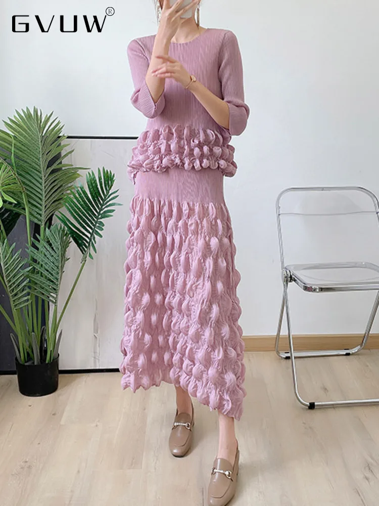 GVUW Pleated Two Piece Sets Women Bubble Wedding Party Slim Fit Top Elastic Waist Solid Color Skirt 2022 Autumn Fashion 17D2950
GVUW Pleated Two Piece Sets Women Bubble Wedding Party Slim Fit Top Elastic Waist Solid Color Skirt 2022 Autumn Fashion 17D2950
