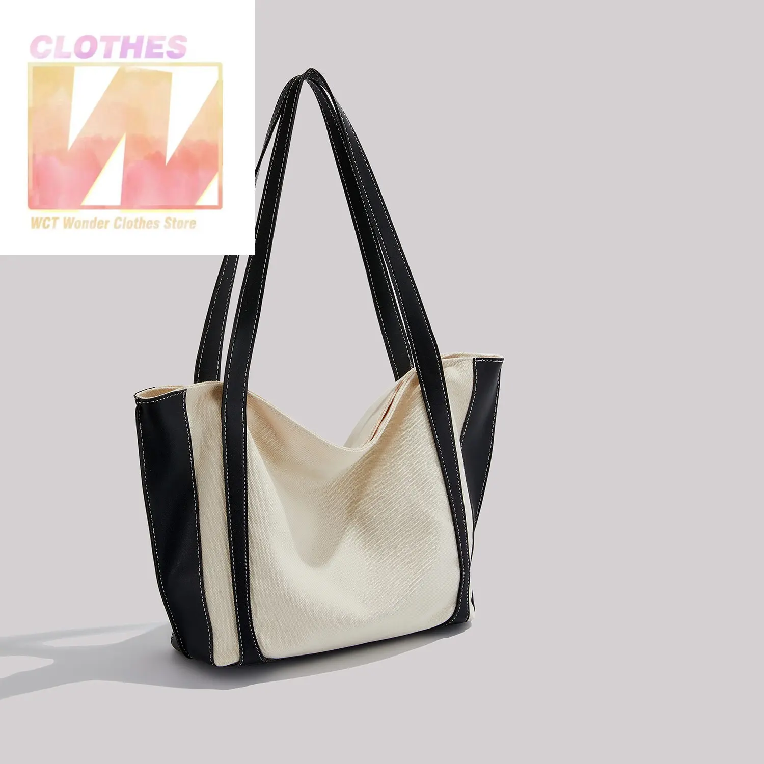 2023 New Fashion Cotton Fabric Tote Bags for Women High Quality Commuter Bag Light Weight All Match Contrast Color Handbags
2023 New Fashion Cotton Fabric Tote Bags for Women High Quality Commuter Bag Light Weight All Match Contrast Color Handbags