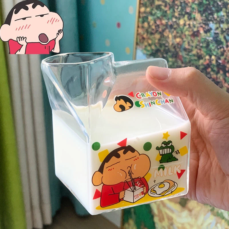 Cute Anime Crayon Shin Chan Glass Cup Kawaii Cartoon Home Heat Resisting Student Breakfast Milk Water Cup Toys for Girl Gifts
Cute Anime Crayon Shin Chan Glass Cup Kawaii Cartoon Home Heat Resisting Student Breakfast Milk Water Cup Toys for Girl Gifts