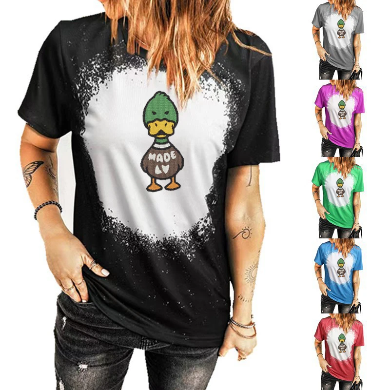 100%Cotton Women T-shirt Round Neck Short-sleeved All-match Print Tie Dye Shirt Tops
100%Cotton Women T-shirt Round Neck Short-sleeved All-match Print Tie Dye Shirt Tops