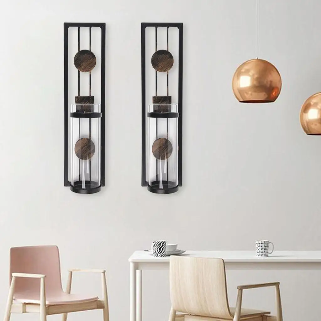 Set of 2 Vintage Style Wall Candle Sconce Shelving solution Wall Decor Black Iron for Porch Pathway Wedding Events Dining Room
Set of 2 Vintage Style Wall Candle Sconce Shelving solution Wall Decor Black Iron for Porch Pathway Wedding Events Dining Room