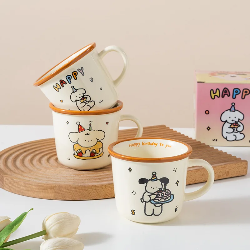 Korean Ceramic Mug Milk Cup Cartoon Cute Breakfast Cup Happy Birthday Couple Water Cup
Korean Ceramic Mug Milk Cup Cartoon Cute Breakfast Cup Happy Birthday Couple Water Cup