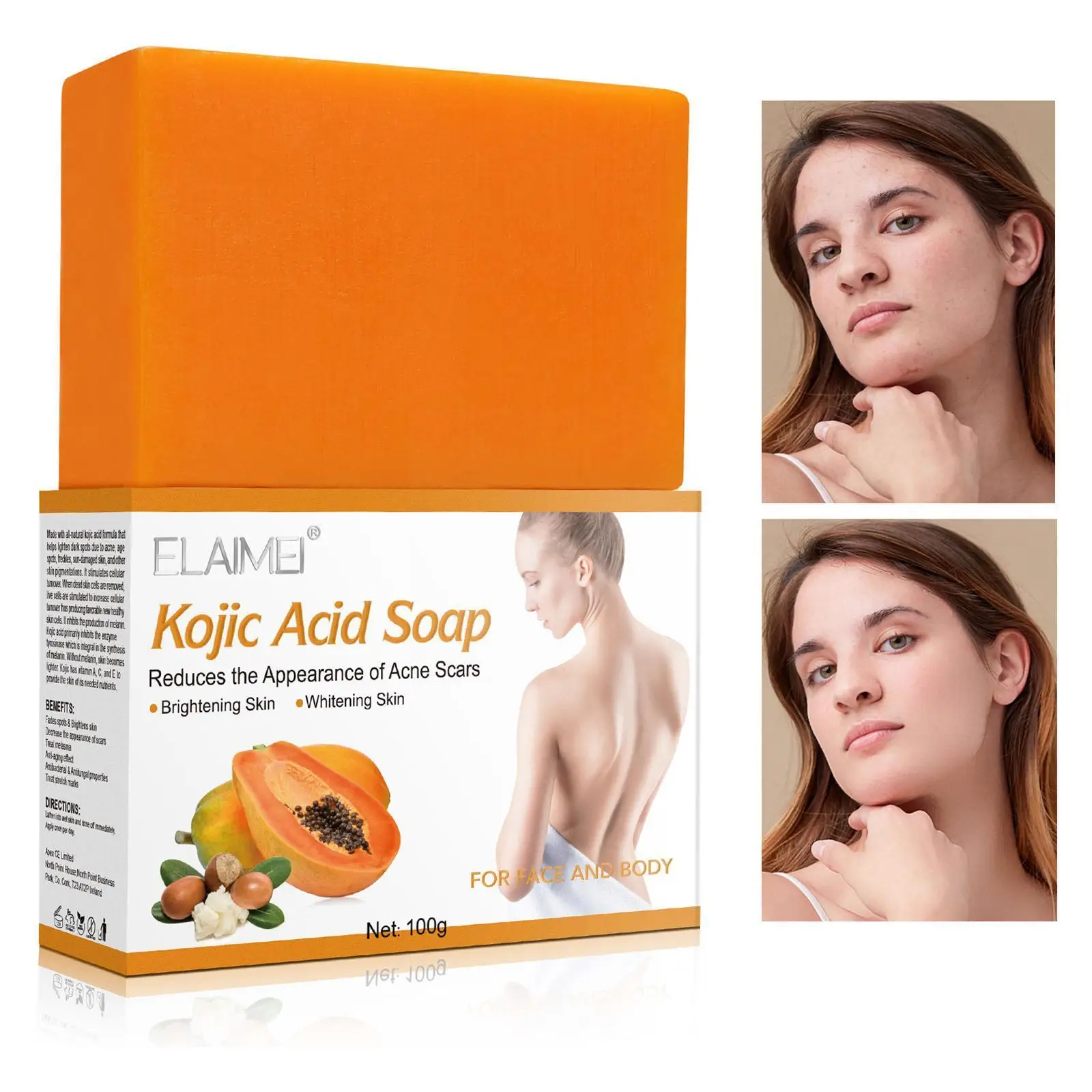 HEALLOR Kojic Soap Skin Lightening 100g Whitening Handmade Soap Soap Whitening Papaya Spot Dark Extract With Remover Moisturizin
HEALLOR Kojic Soap Skin Lightening 100g Whitening Handmade Soap Soap Whitening Papaya Spot Dark Extract With Remover Moisturizin