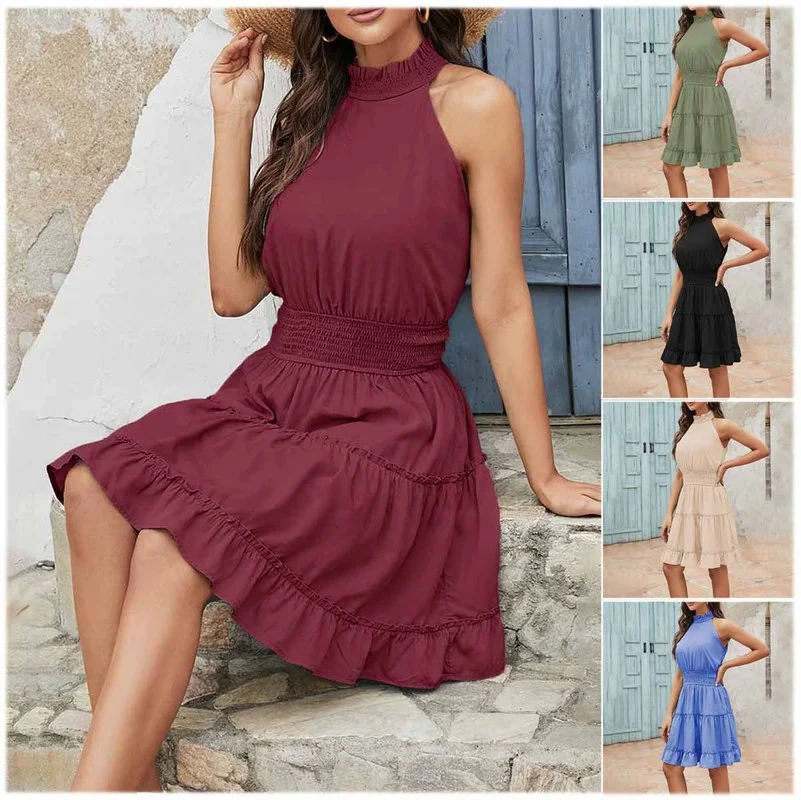 Summer Women 2022 Fashion Elegant Sexy Beach Ruffles Midi Dresses Print Dot Boho Vacation Dress Women Vestidos Robe Cottagecore
Summer Women 2022 Fashion Elegant Sexy Beach Ruffles Midi Dresses Print Dot Boho Vacation Dress Women Vestidos Robe Cottagecore