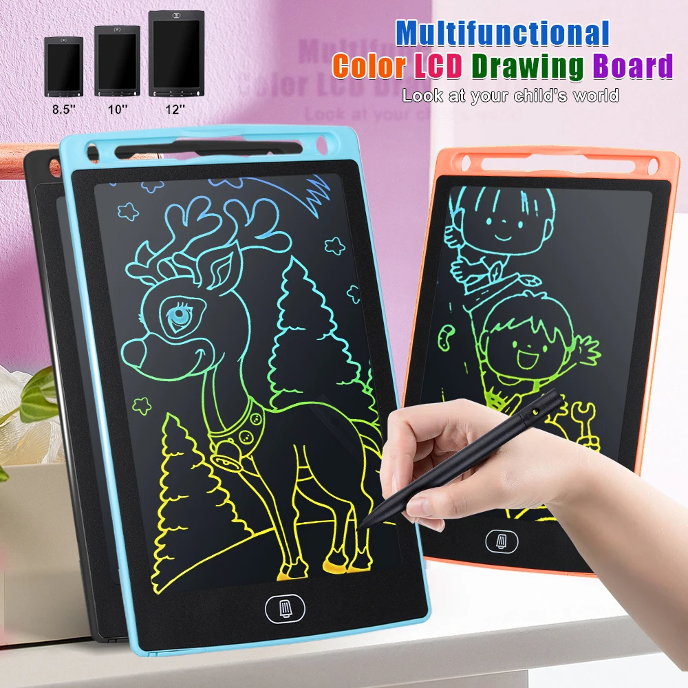 Writing Board Colorful Handwriting Pad Boy Girl Kids Children's Toys Gift 8.5/10/12 Inch LCD Drawing Tablet Electronic Drawing
Writing Board Colorful Handwriting Pad Boy Girl Kids Children's Toys Gift 8.5/10/12 Inch LCD Drawing Tablet Electronic Drawing