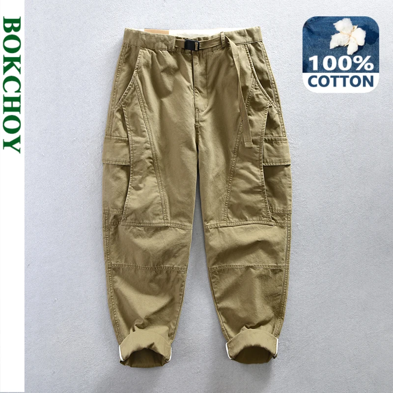 2023 Autumn New 100% Cotton Retro Cargo Pants Men Clothing Multi-pockets Daily Joggers Men Trousers AZ629 
2023 Autumn New 100% Cotton Retro Cargo Pants Men Clothing Multi-pockets Daily Joggers Men Trousers AZ629