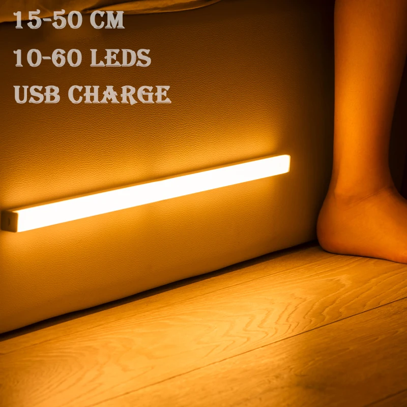 LED Night Light Motion Sensor Wireless USB Rechargeable 20 30 40 50cm Night lamp For Kitchen Cabinet Wardrobe Lamp PIR Motion
LED Night Light Motion Sensor Wireless USB Rechargeable 20 30 40 50cm Night lamp For Kitchen Cabinet Wardrobe Lamp PIR Motion