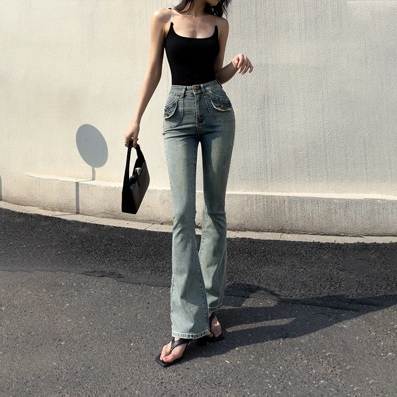 Retro Spring/Summer TVVOVVIN 2023 Slim Fit Black Flare Pants Women's Sexy Fashion Horseshoe Denim Floor Dragging Pants YTBX
Retro Spring/Summer TVVOVVIN 2023 Slim Fit Black Flare Pants Women's Sexy Fashion Horseshoe Denim Floor Dragging Pants YTBX