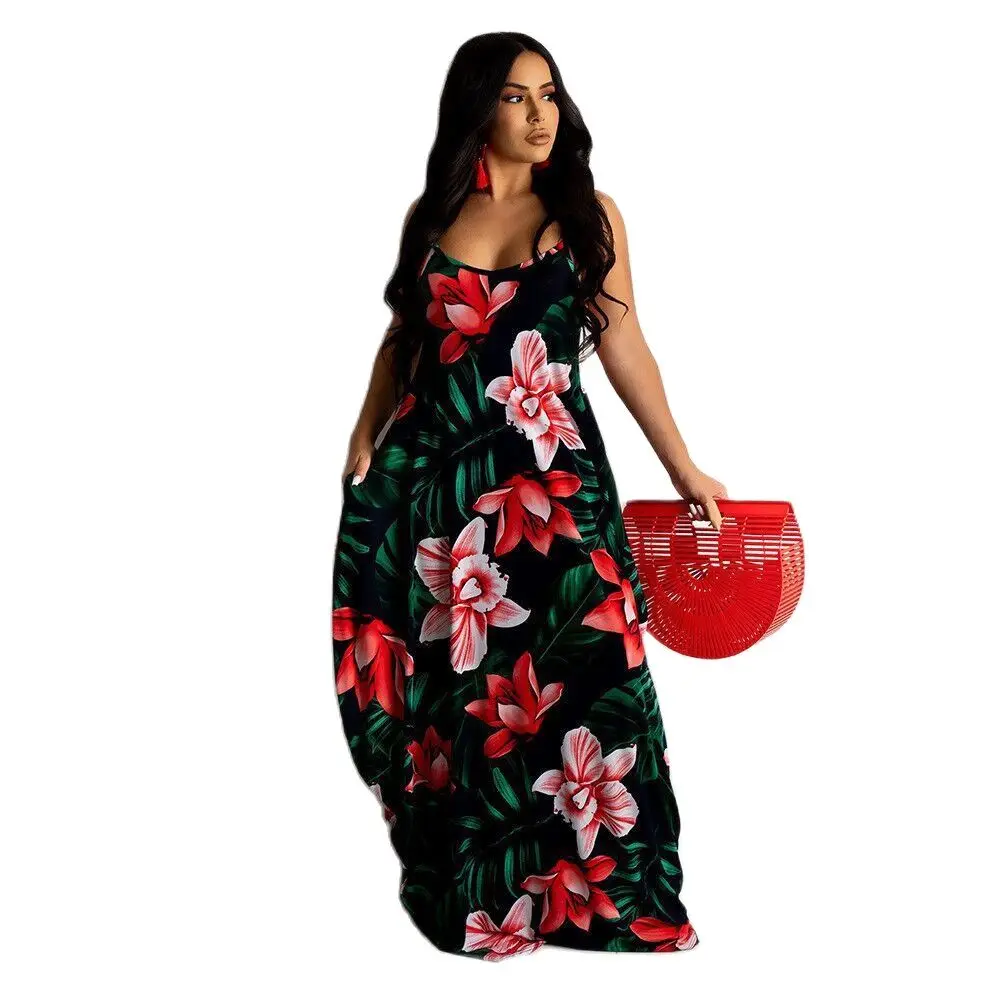 Flower Vintage Print Spaghetti Strap Long Dress Women Summer New Spaghetti Strap Loose Pocket Sexy Sleeveless Robe Maxi Vestidos
Flower Vintage Print Spaghetti Strap Long Dress Women Summer New Spaghetti Strap Loose Pocket Sexy Sleeveless Robe Maxi Vestidos