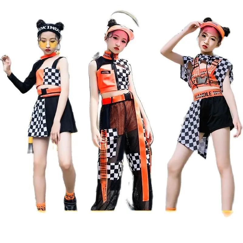 2022 Girls' Hip Hop Clothing Kids Plaid Catwalk Jazz Performance Outfits Trendy Hip Hop Suit Ballroom Stage Costume 120-170CM
2022 Girls' Hip Hop Clothing Kids Plaid Catwalk Jazz Performance Outfits Trendy Hip Hop Suit Ballroom Stage Costume 120-170CM