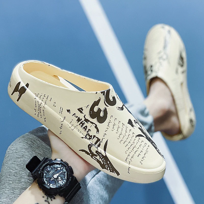 Hot Sale Summer New Men Slippers Flip Flops Man Beach Shoes Fashion Lightweight Cool Outdoor Half Drag For Men Sandalias Hombre 
Hot Sale Summer New Men Slippers Flip Flops Man Beach Shoes Fashion Lightweight Cool Outdoor Half Drag For Men Sandalias Hombre