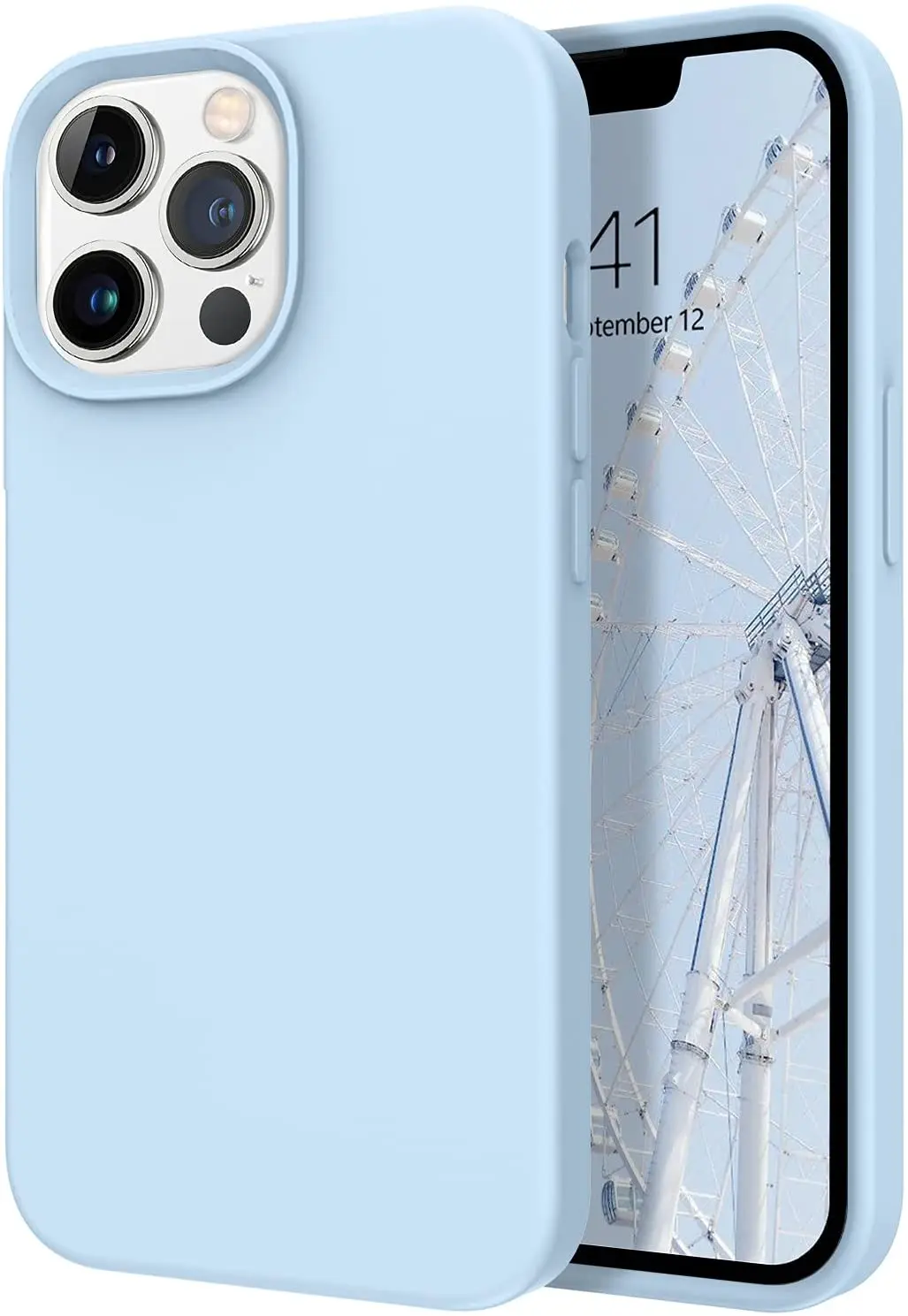 Чехол DOMAVER, совместимый с iPhone 13 Pro Max, тонкий легкий гладкий Чехол из жидкого силикона и микрофибры
Чехол DOMAVER, совместимый с iPhone 13 Pro Max, тонкий легкий гладкий Чехол из жидкого силикона и микрофибры