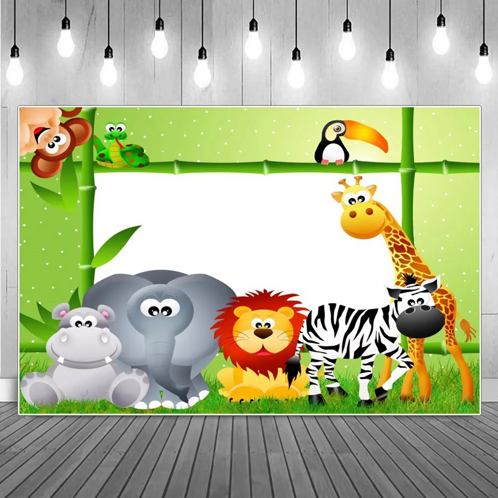 Animals Birthday Photography Backdrops Safari Party Decoration Custom Baby Wild Lion Green Grass Home Studio Photo Backgrounds
Animals Birthday Photography Backdrops Safari Party Decoration Custom Baby Wild Lion Green Grass Home Studio Photo Backgrounds