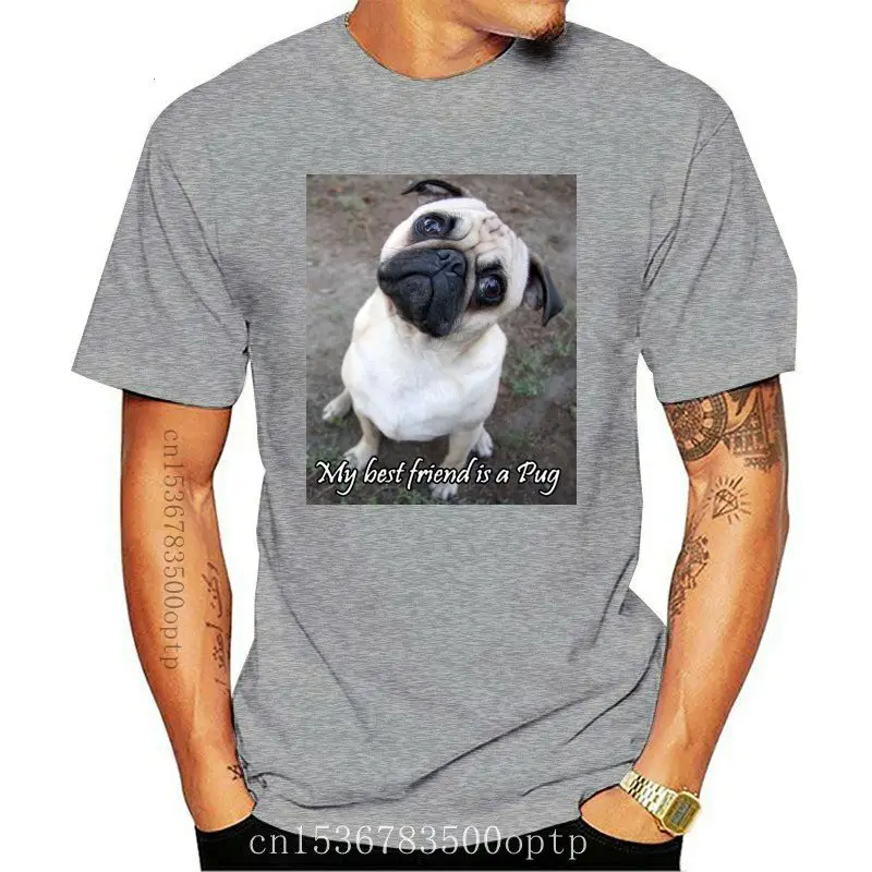 Nueva camiseta de perro Pug, mi mejor amigo es un Pug-¡Elección de talla y colores! Camiseta de dibujos animados Unisex, camisa
Nueva camiseta de perro Pug, mi mejor amigo es un Pug-¡Elección de talla y colores! Camiseta de dibujos animados Unisex, camisa
