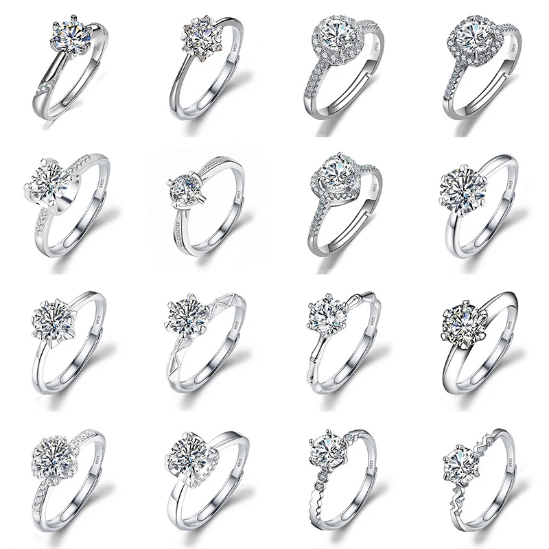 Romantic Crystal Bridal Engagement Open Rings for Women Zircon Wedding Jewelry Girl Cocktail Party Tail Ring Silver Plated Gift
Romantic Crystal Bridal Engagement Open Rings for Women Zircon Wedding Jewelry Girl Cocktail Party Tail Ring Silver Plated Gift
