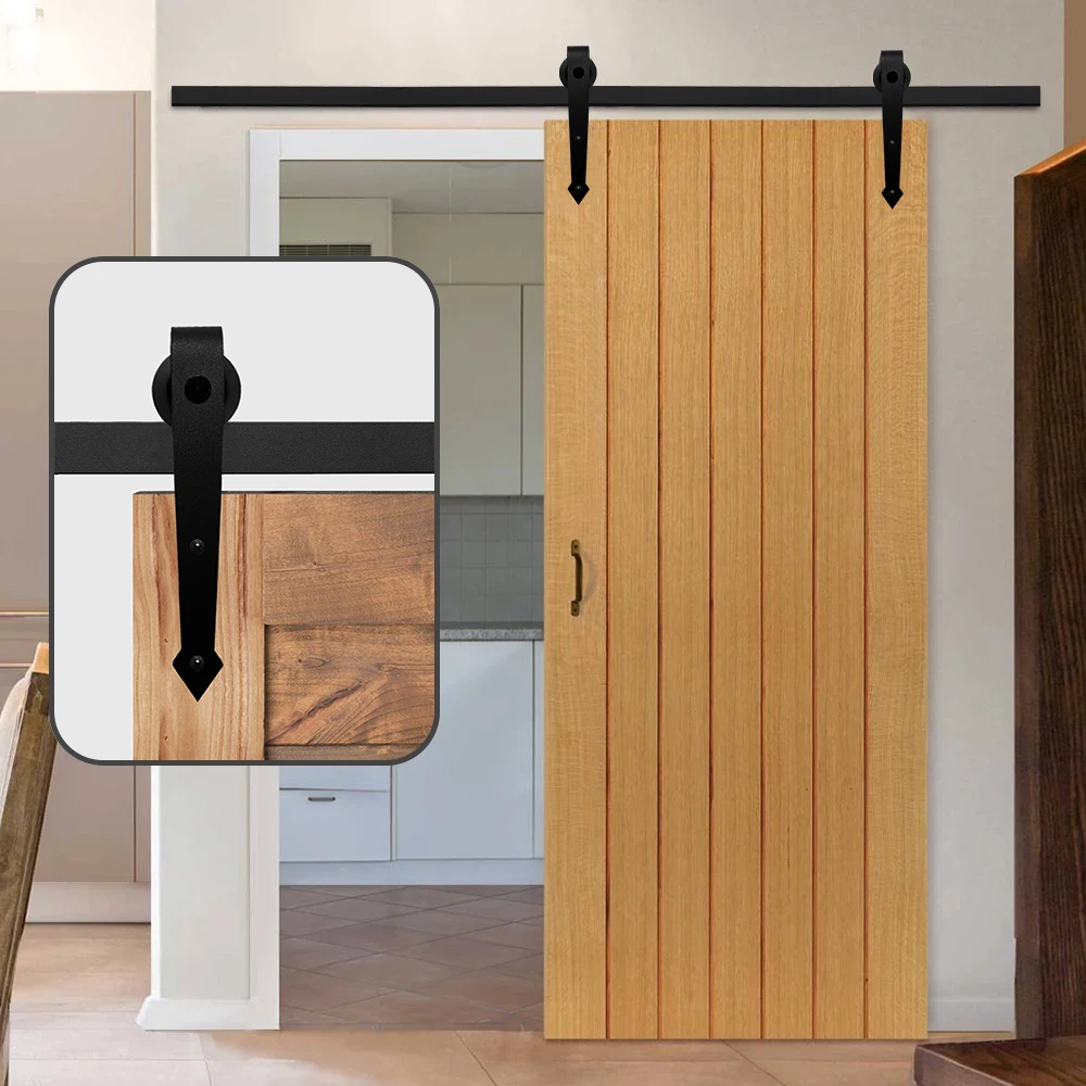 Sliding Barn Door Hardware Kit Arrow Shaped Wood Door Track Roller Closet Hardware Rails Easy to Install Fit Single Door
Sliding Barn Door Hardware Kit Arrow Shaped Wood Door Track Roller Closet Hardware Rails Easy to Install Fit Single Door