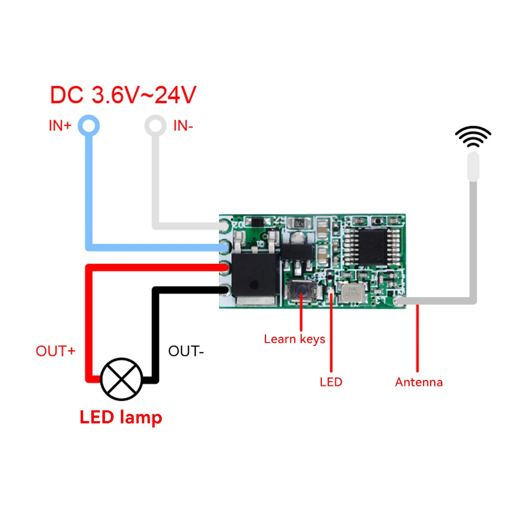 Universal Wireless Remote Control Switch Board Relay Controller Module Kit Replacement Part for Cupboard Light Black
Universal Wireless Remote Control Switch Board Relay Controller Module Kit Replacement Part for Cupboard Light Black