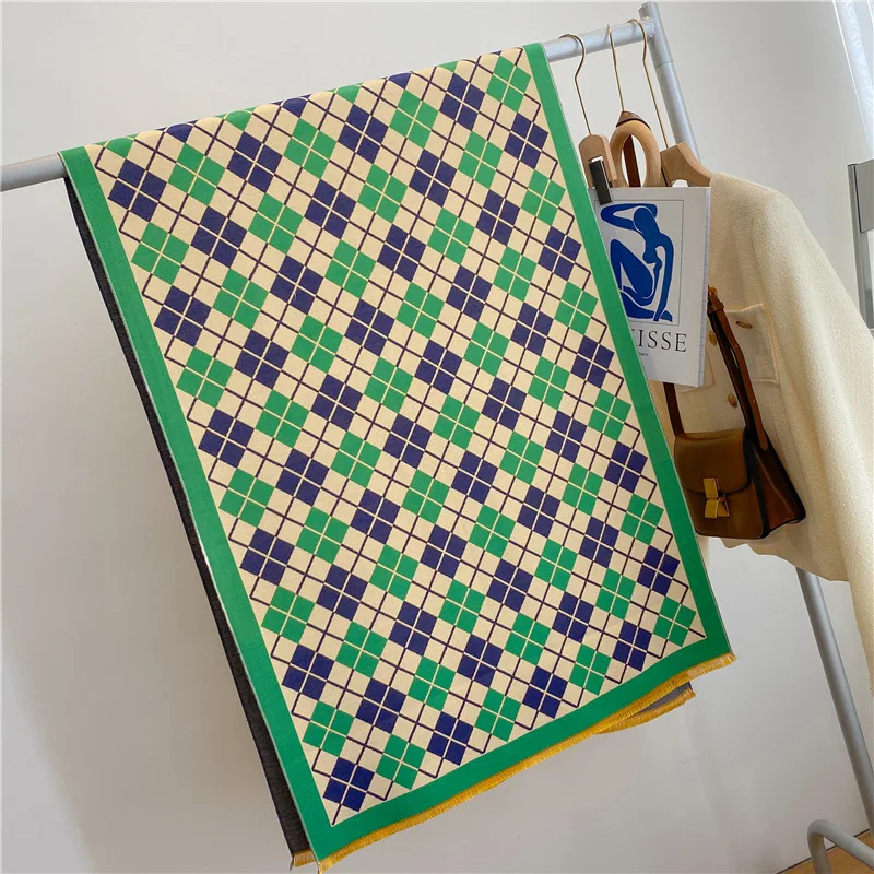 Luxury Plaid Scarf Winter Warm Cashmere Women Long Pashmina Foulard Female Scarves Lady Shawl Wraps New Blanket Fashion Poncho
Luxury Plaid Scarf Winter Warm Cashmere Women Long Pashmina Foulard Female Scarves Lady Shawl Wraps New Blanket Fashion Poncho