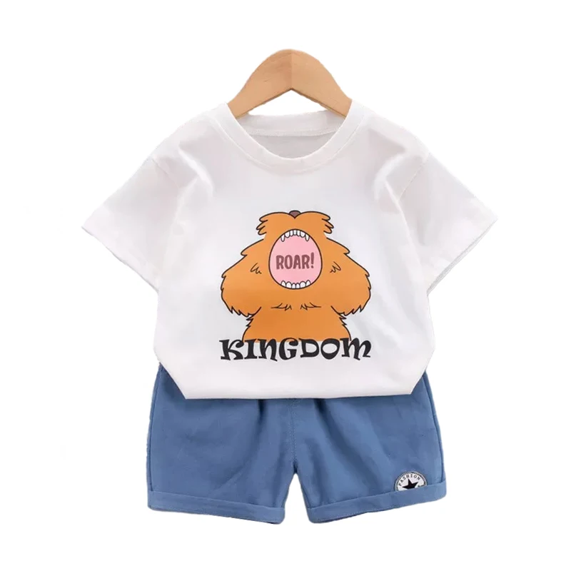 2Pcs New Summer Baby Suit Children Fashion Cotton O-neck Boys Cartoon Print T-Shirt Shorts Toddler Clothing Kids Tracksuits
2Pcs New Summer Baby Suit Children Fashion Cotton O-neck Boys Cartoon Print T-Shirt Shorts Toddler Clothing Kids Tracksuits
