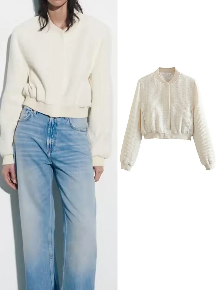 Женская однотонная куртка-пилот, модная короткая куртка на пуговицах с круглым вырезом, Женский шикарный топ с карманами и длинным рукавом, верхняя одежда, 2023
Женская однотонная куртка-пилот, модная короткая куртка на пуговицах с круглым вырезом, Женский шикарный топ с карманами и длинным рукавом, верхняя одежда, 2023