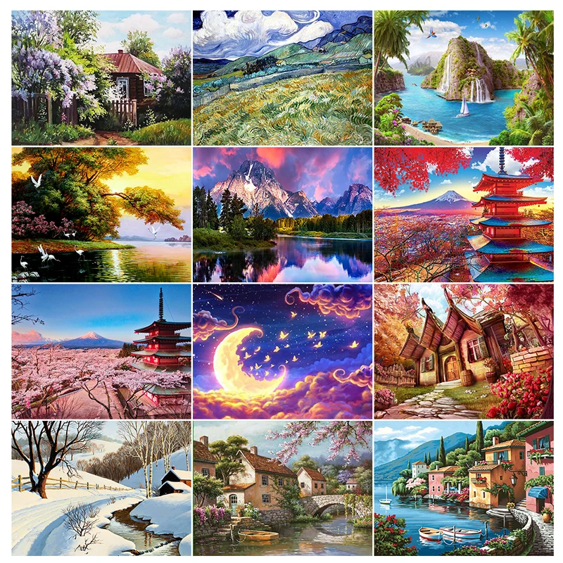 5D Diamond Painting Landscape Diamond Embroidery DIY Full Rhinestone Mosaic Architectural Cross Stitch Kit Art Home Decor Gift
5D Diamond Painting Landscape Diamond Embroidery DIY Full Rhinestone Mosaic Architectural Cross Stitch Kit Art Home Decor Gift